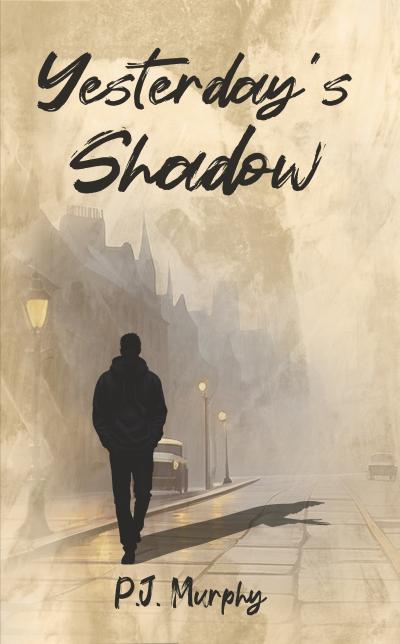 Silhoette of a young man on a street; his shadow is that of a preacher.